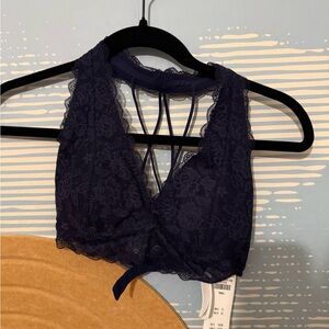NWT  Gilly Hicks  Navy Lace Bralette
